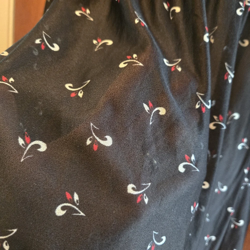 Vintage BEAUTIFUL sheer black & floral dress no tags or size approx szM - Picture 6 of 8